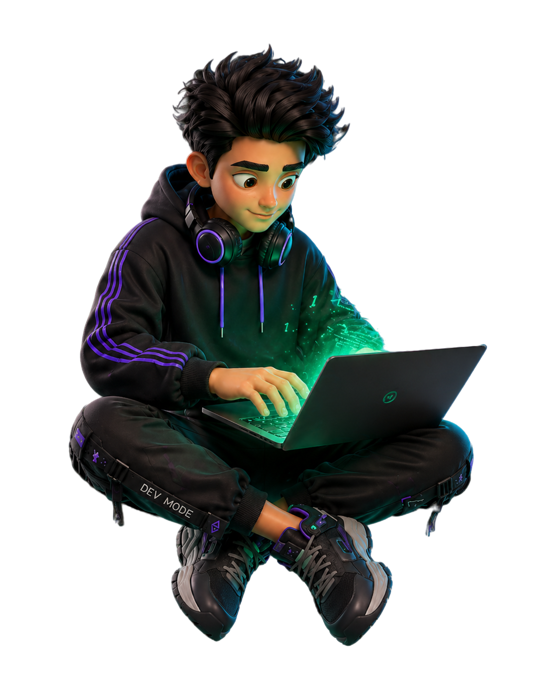 Developer practicing coding